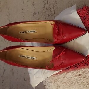 Manolo Blahnik Patton leather pumps